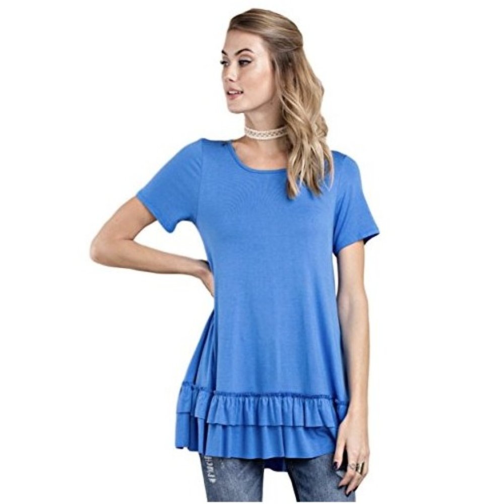 💜HP💜 Easel Double Ruffle Hem Knit Tunic